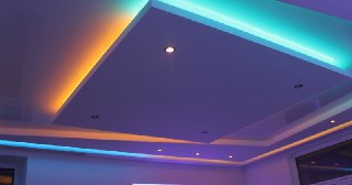 Натяжной потолок с подсветкой Михайловка, цена от 2096 руб.